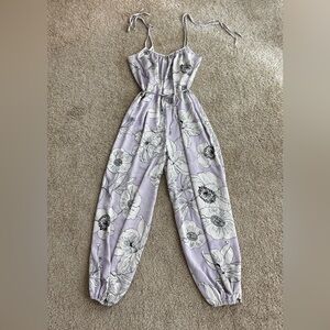 Victoria’s Secret Floral Lavender Jumpsuit Size XS